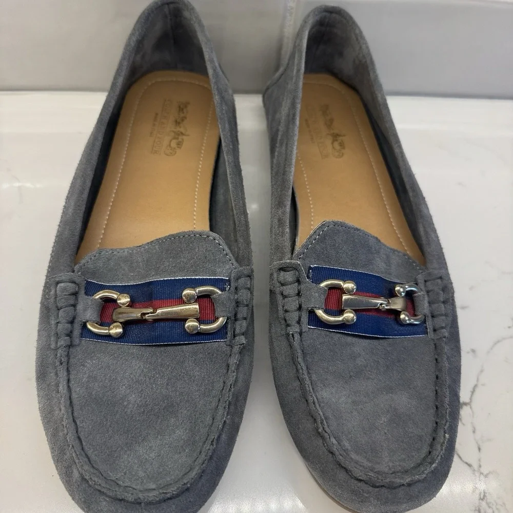 Coach And Four Romeo Driving Loafer  Gray‎  Leather  Size 9M